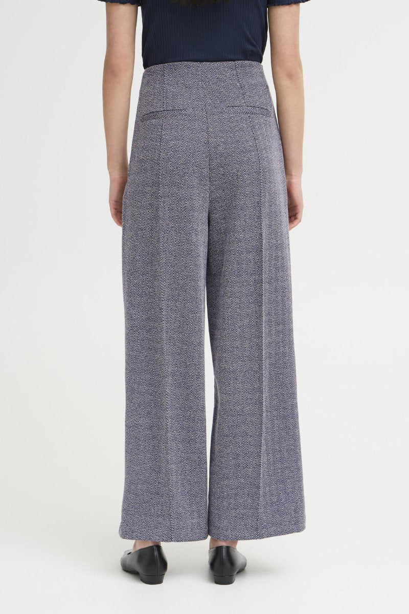 Kate herringbone trousers, navy