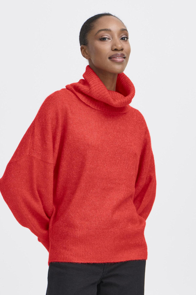 Kamara jumper, fiery red