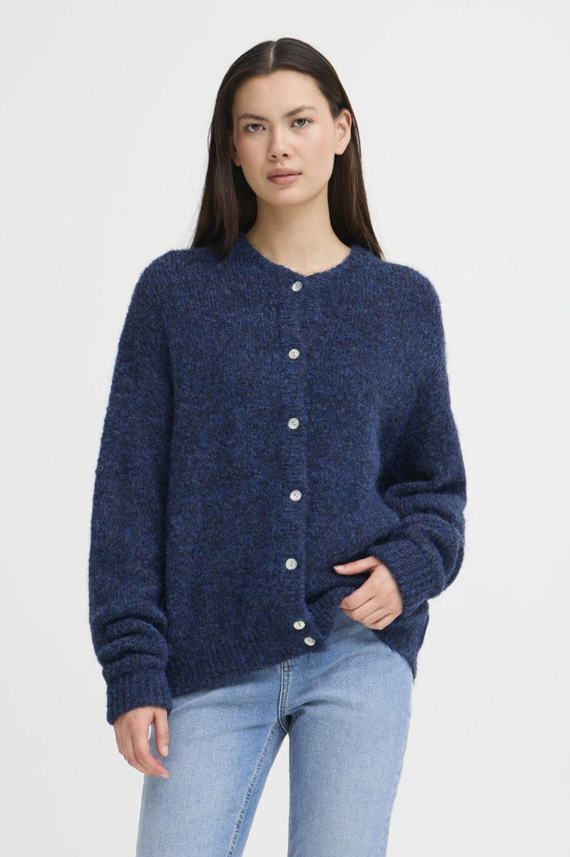 Belablue cardigan, navy mix