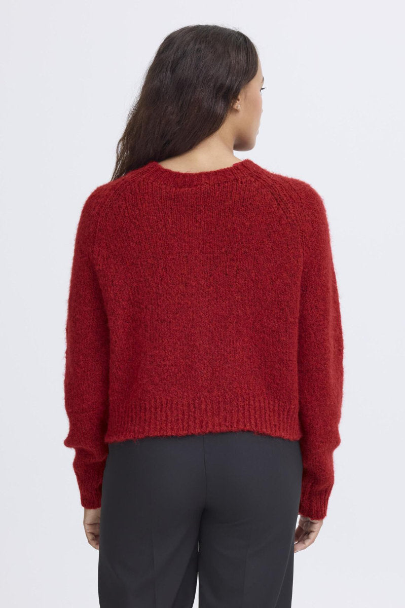 Belablue cardigan, garnet red
