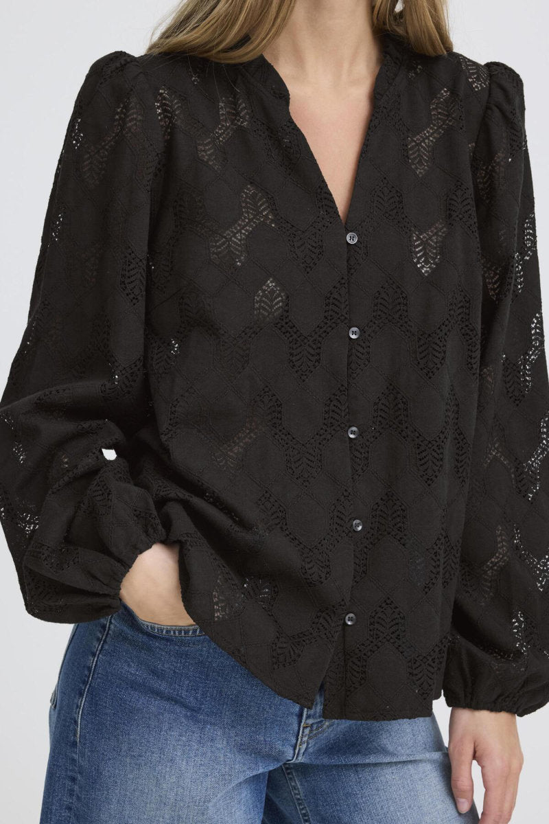 Junela shirt, black