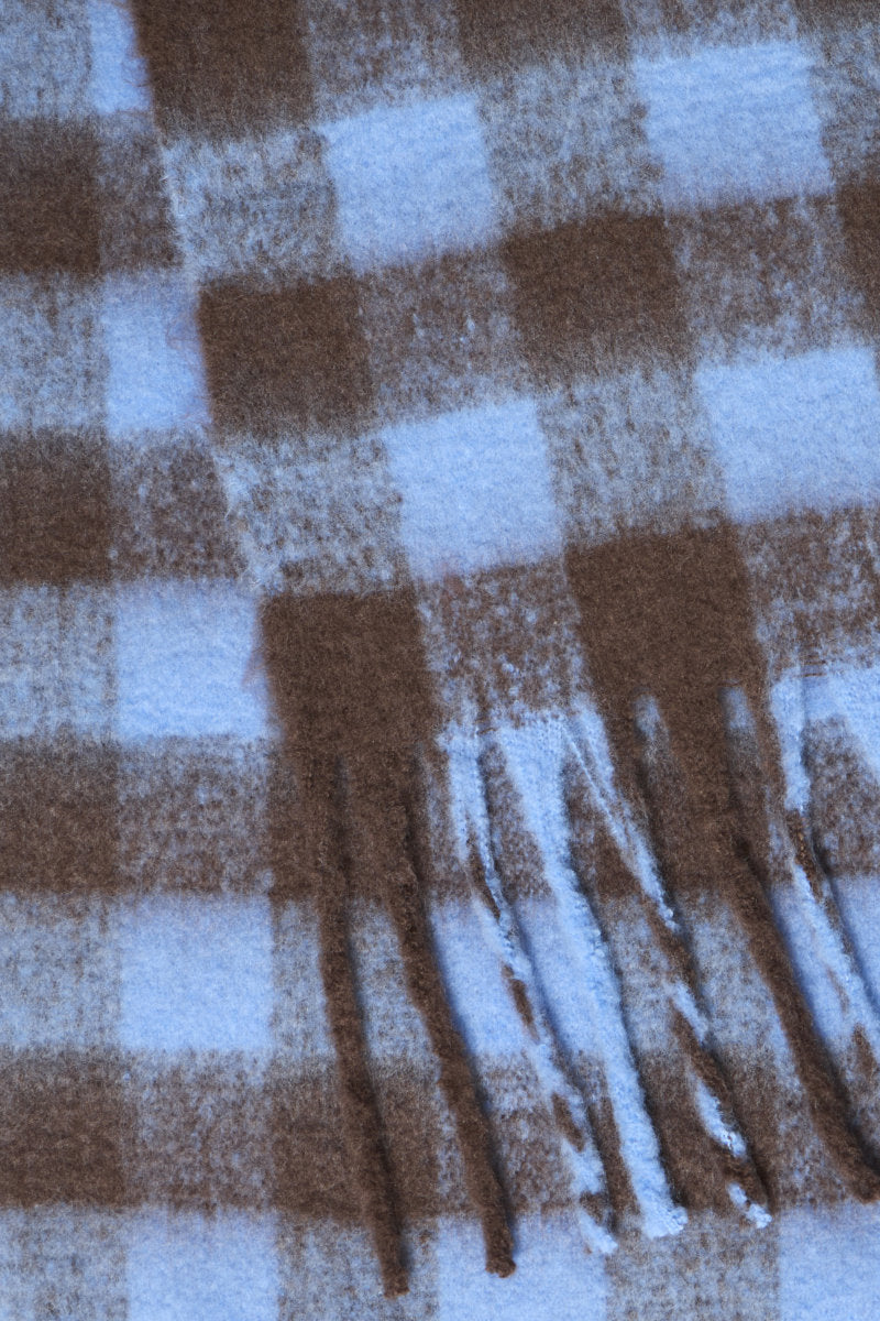 Manuella scarf, coffee blue