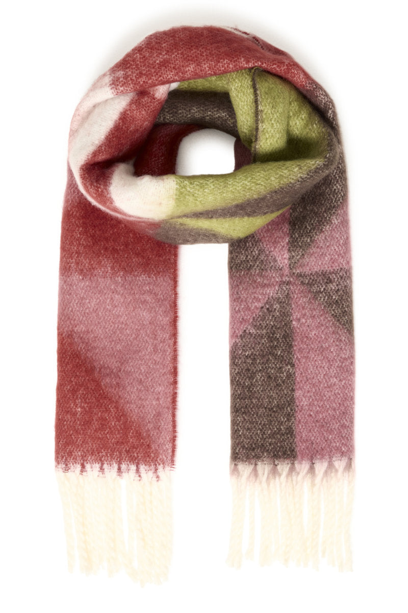 Malfrid scarf, russet olive