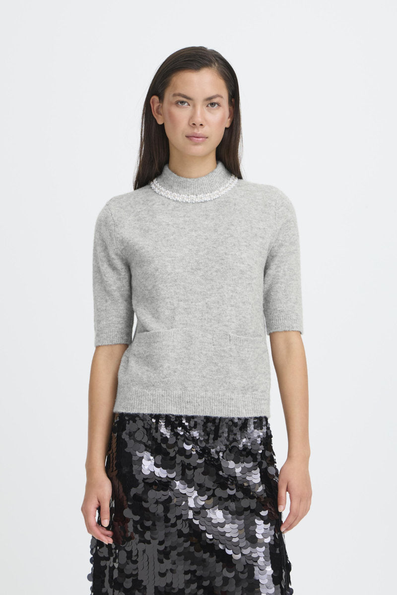 Macon short jumper, silvery grey