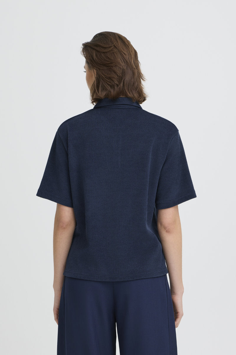 Kate corduroy top, navy