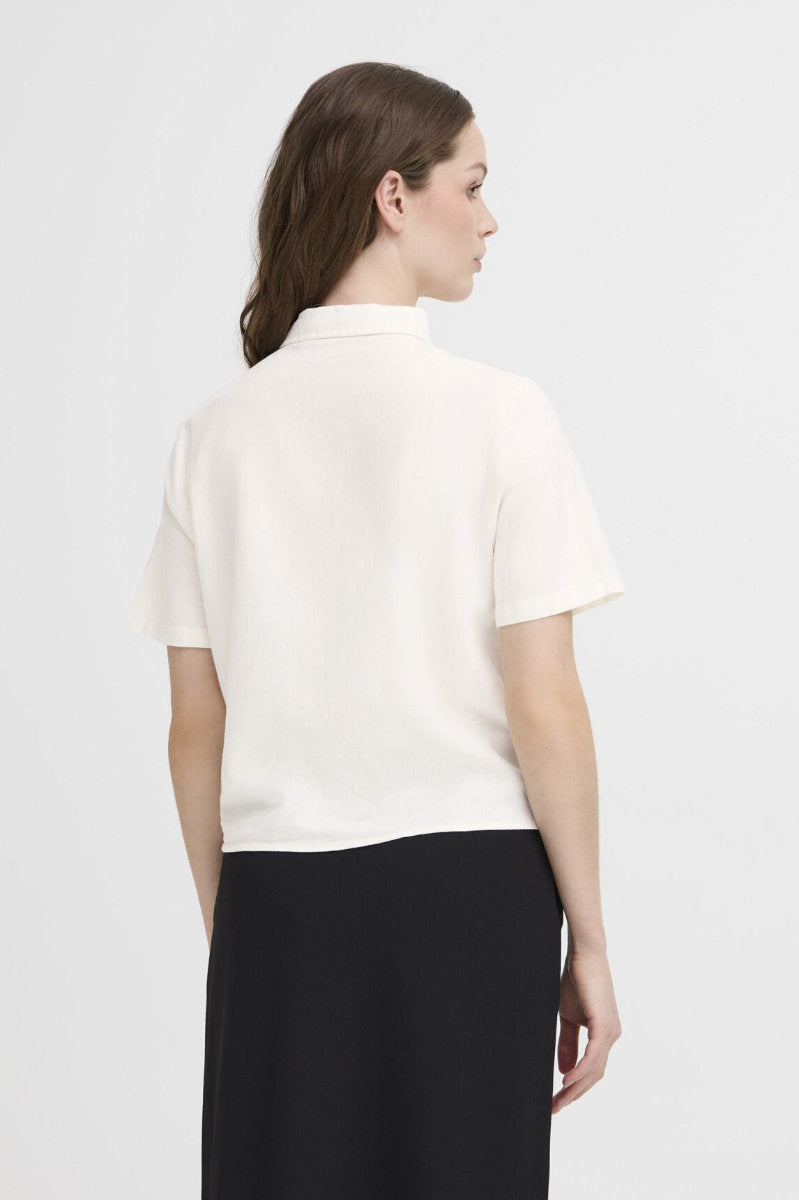 Linno shirt, ivory