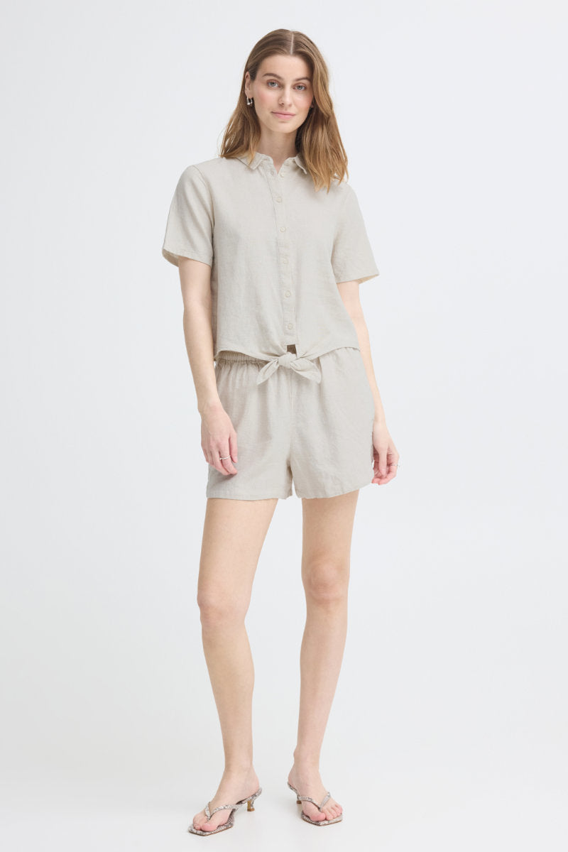 Linno shirt, ecru