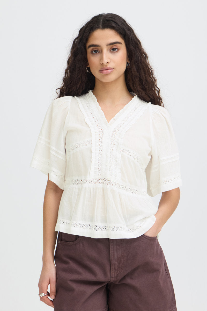 Voilana blouse, soft white