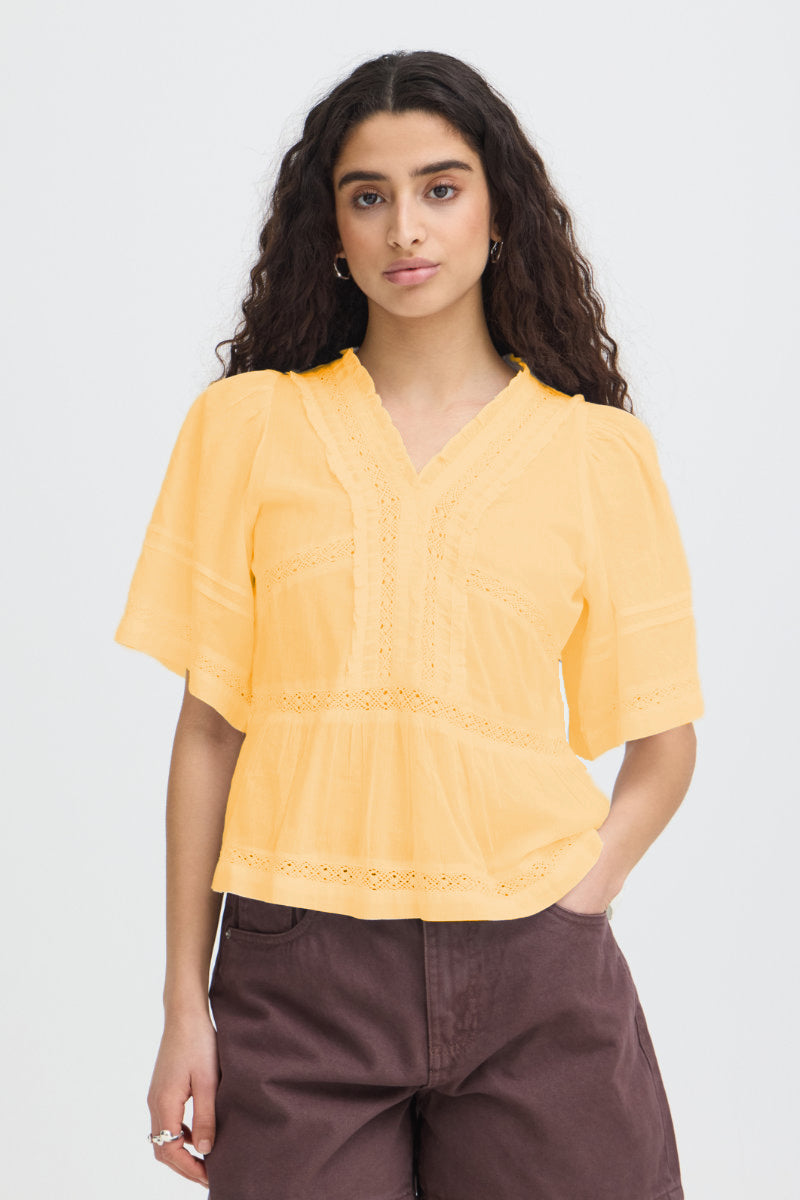 Voilana blouse, yellow