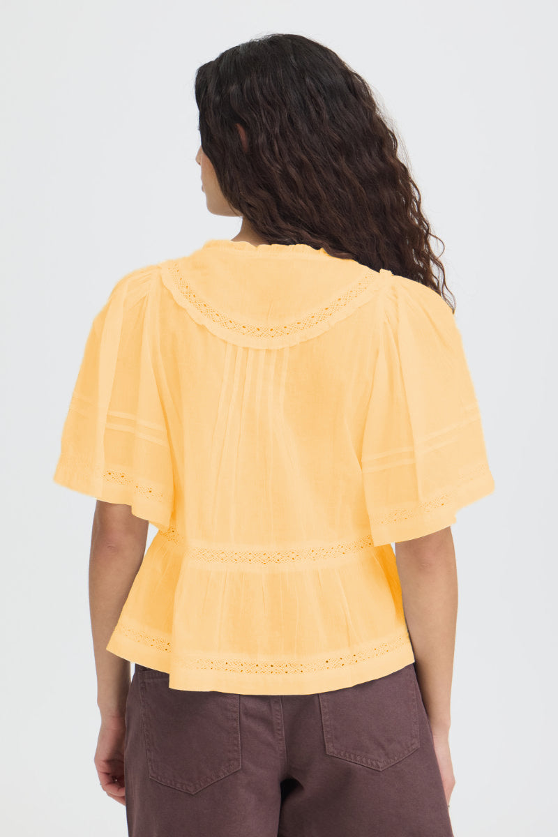 Voilana blouse, yellow