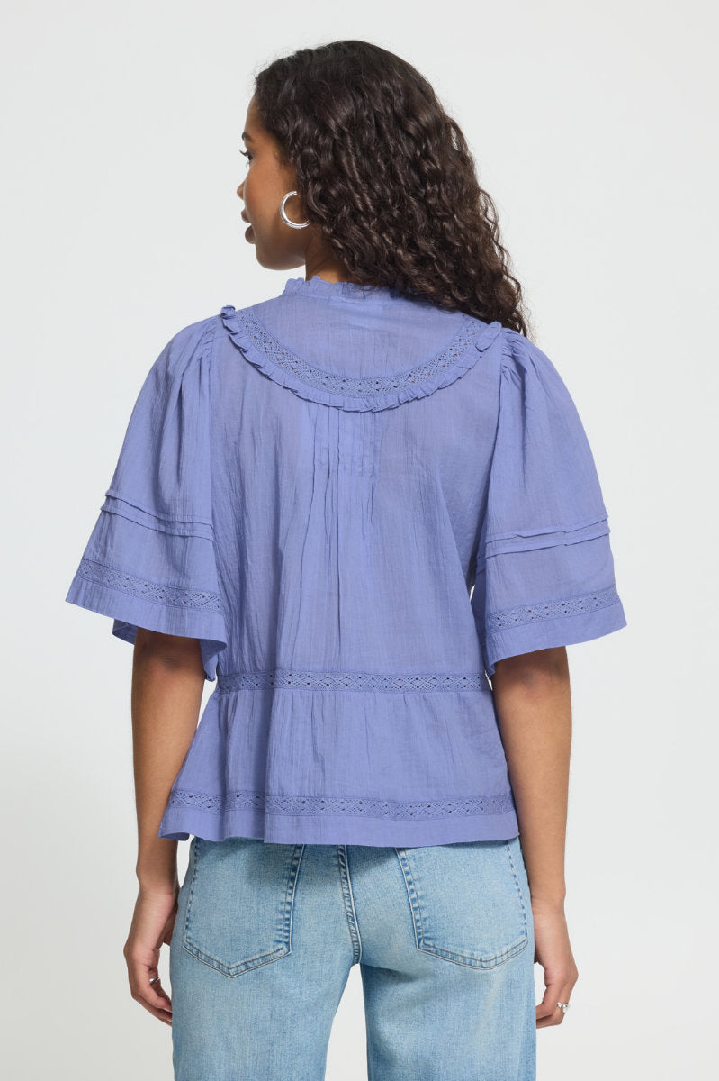 Voilana blouse, soft blue