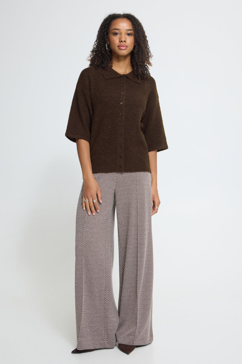 Kamara short sleeve cardi, coffee