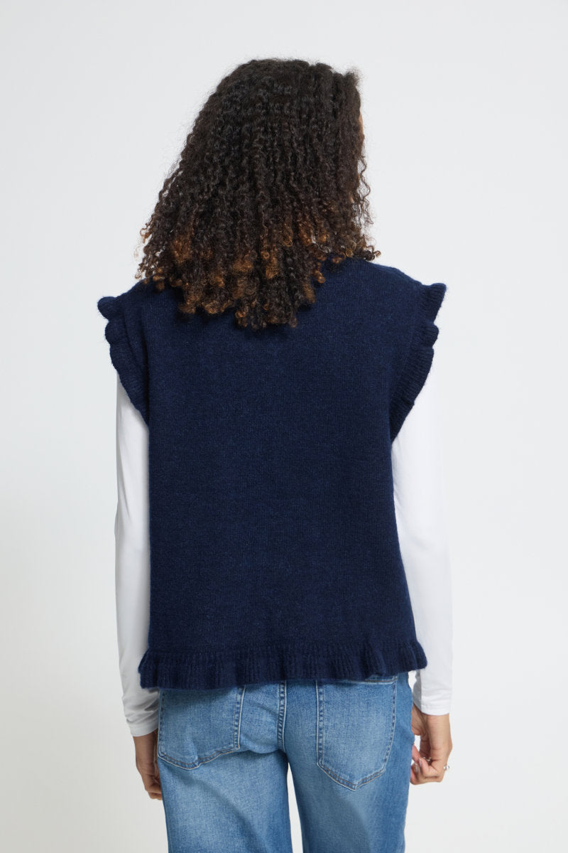 Povoke waistcoat, navy