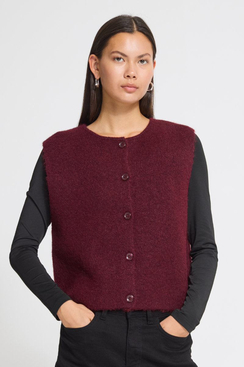 Panora waistcoat, wine