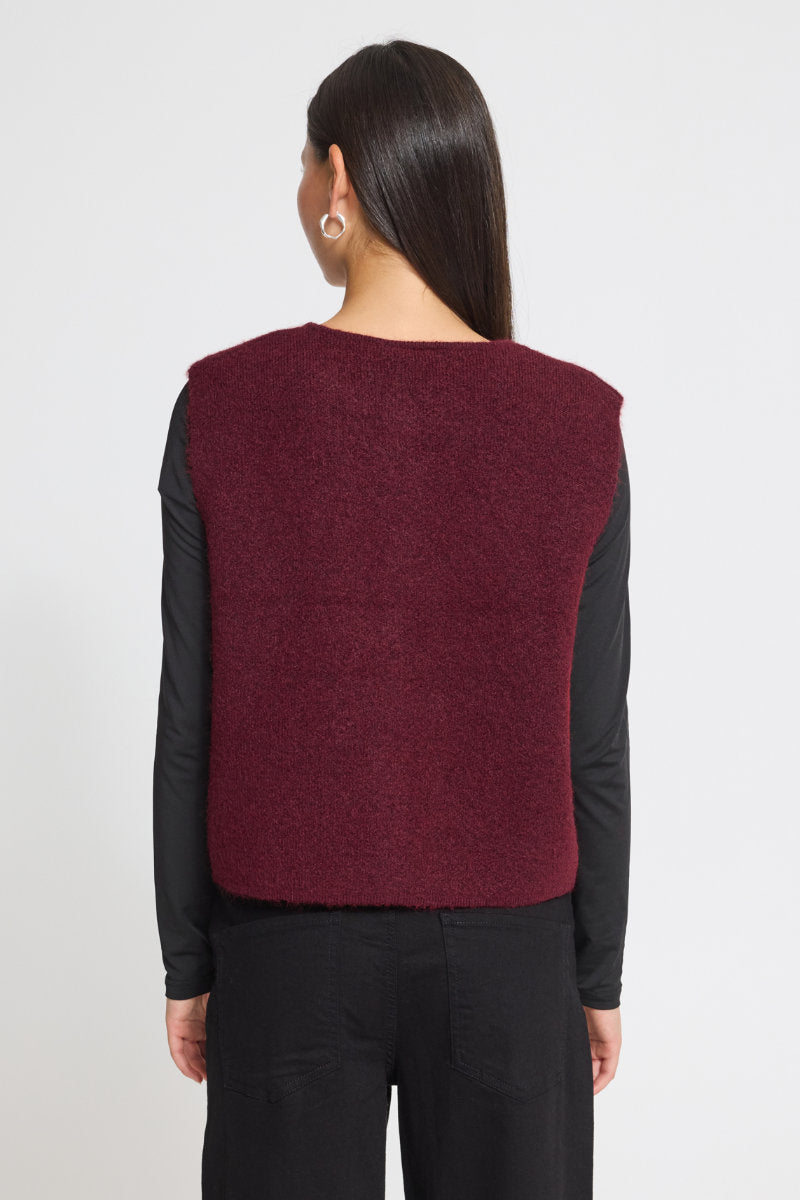 Panora waistcoat, wine