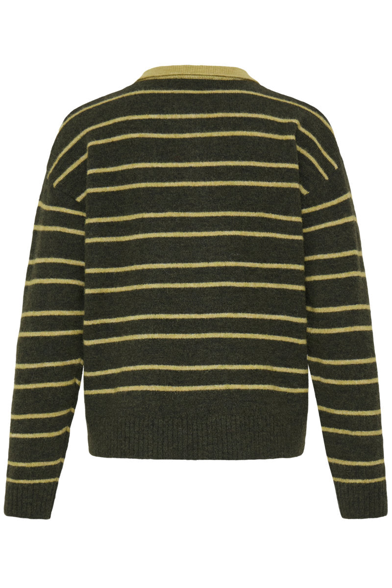 Sage polo neck jumper, olive