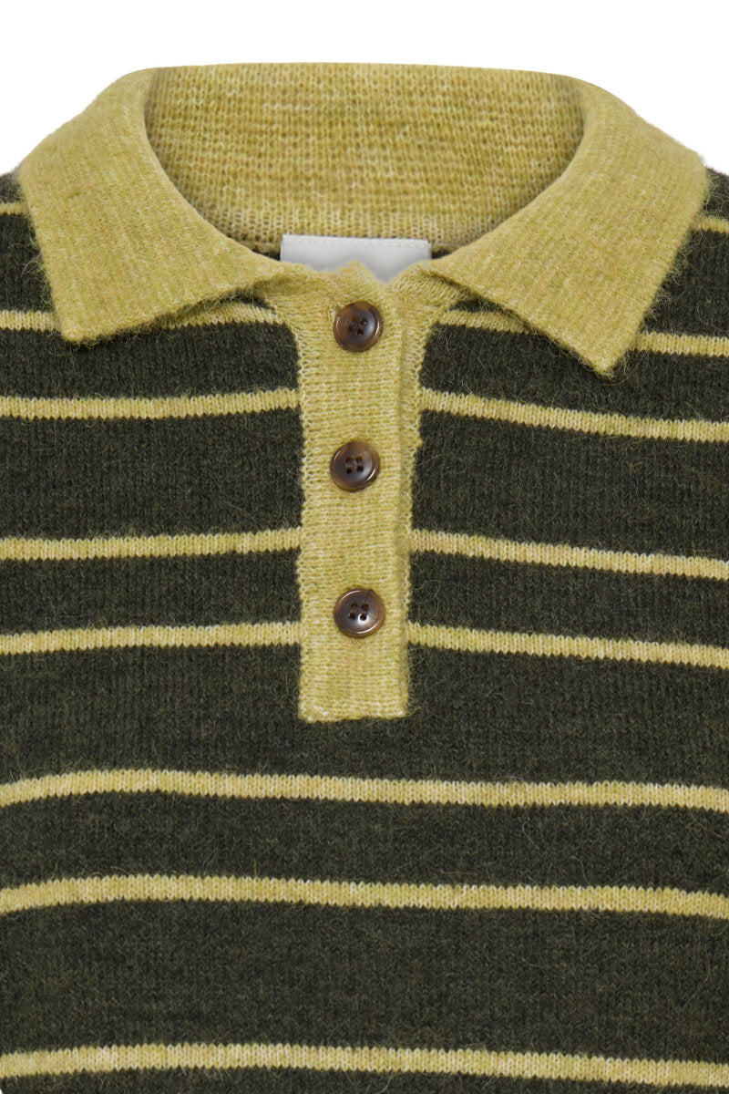 Sage polo neck jumper, olive