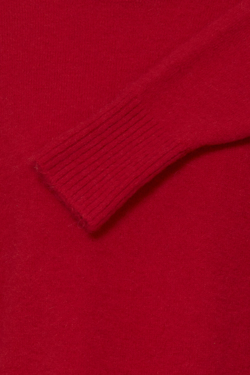 Sage turtle neck jumper, red