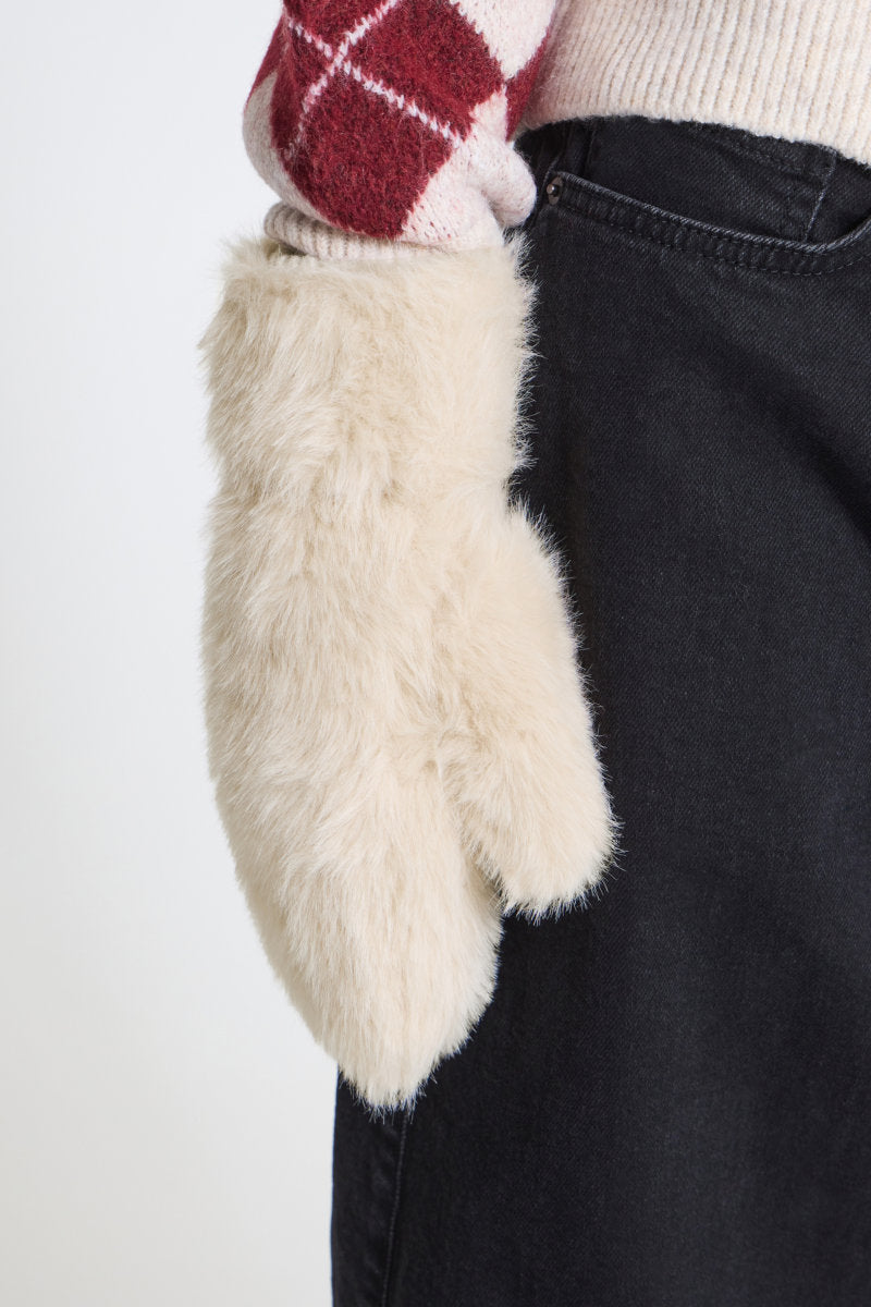 Ebna mittens, cream