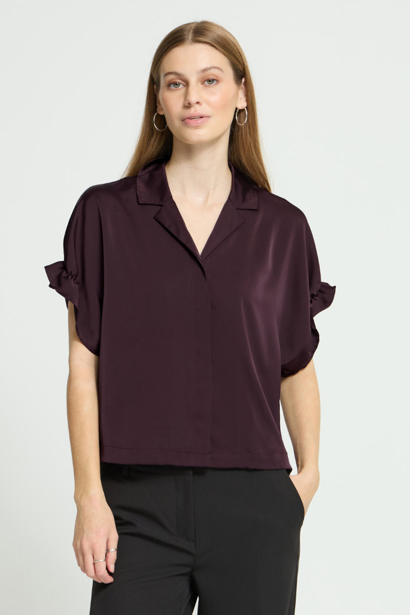Letta blouse, plum