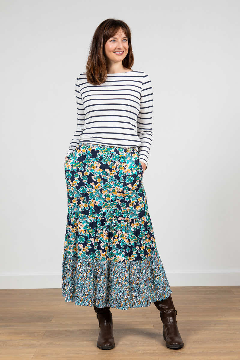 Frome skirt mix, navy
