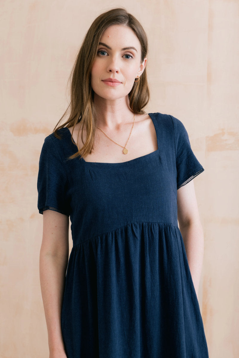 Iris dress, navy
