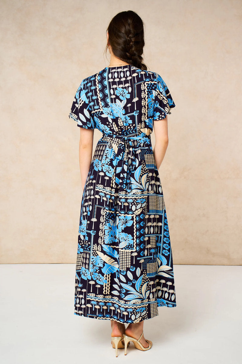 Addie wrap dress, navy