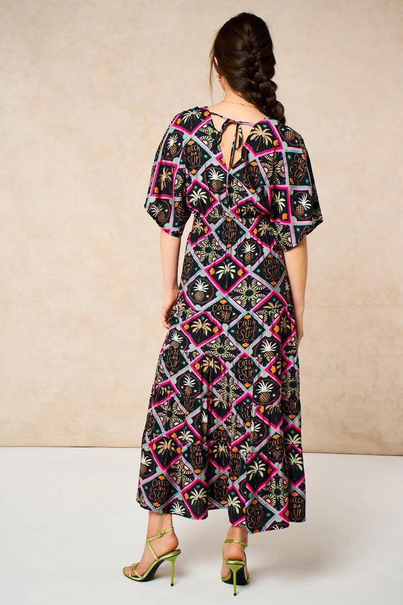 Sienna kaftan dress, black