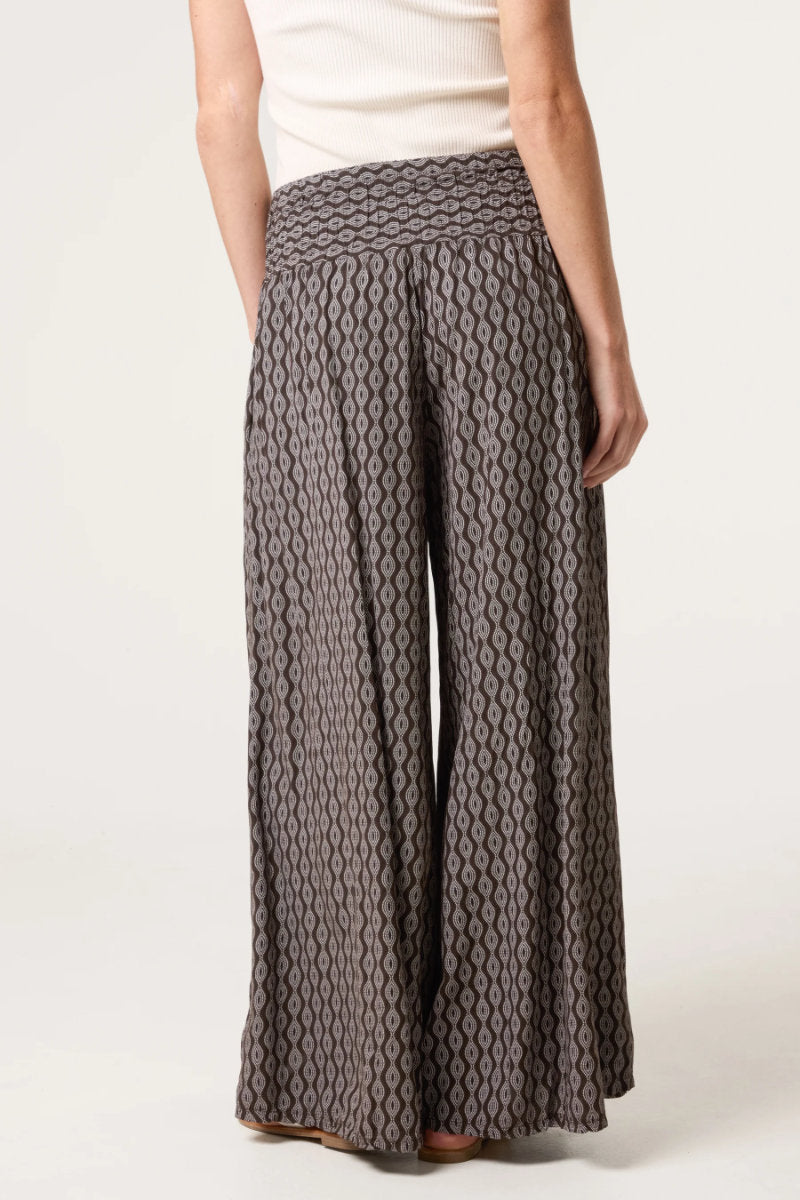 Mandala palazzo pants, brown