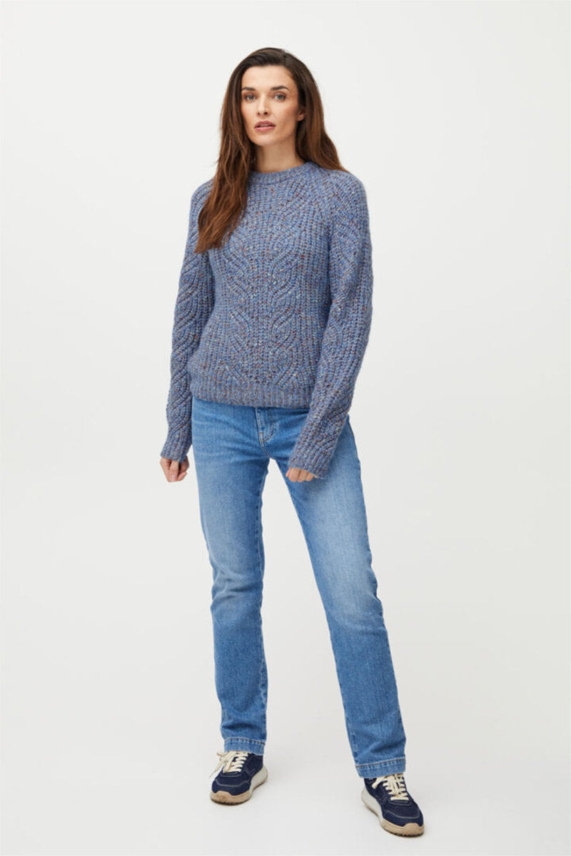 Barry cable jumper, blue marl