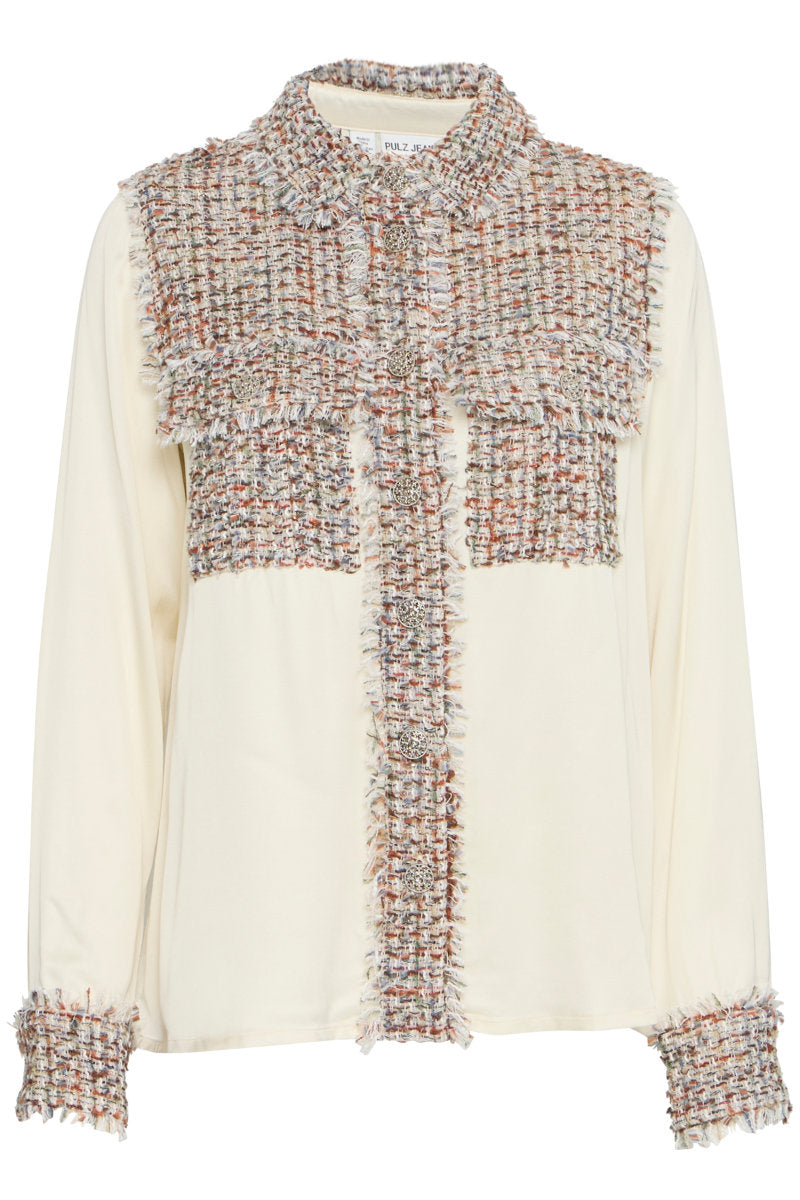 Cossie shirt jacket, Ivory