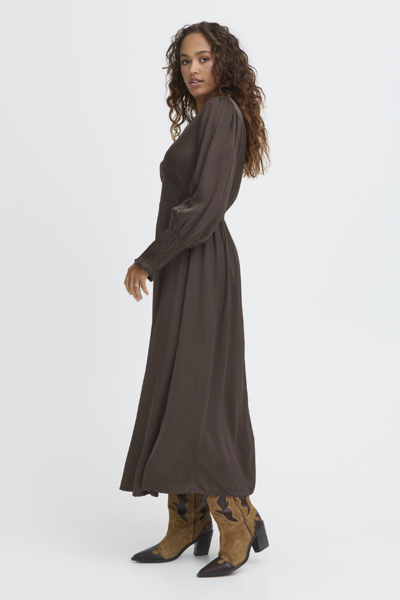 Olivia dress, chocolate