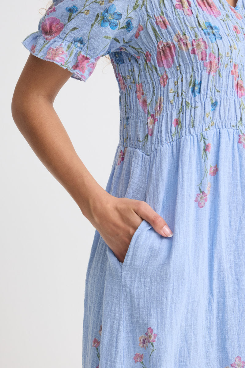 Alexa floral dress, blue