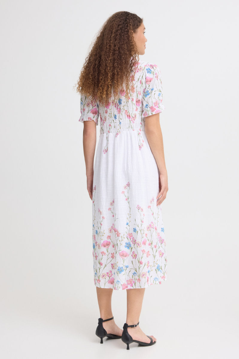 Alexa floral dress, white