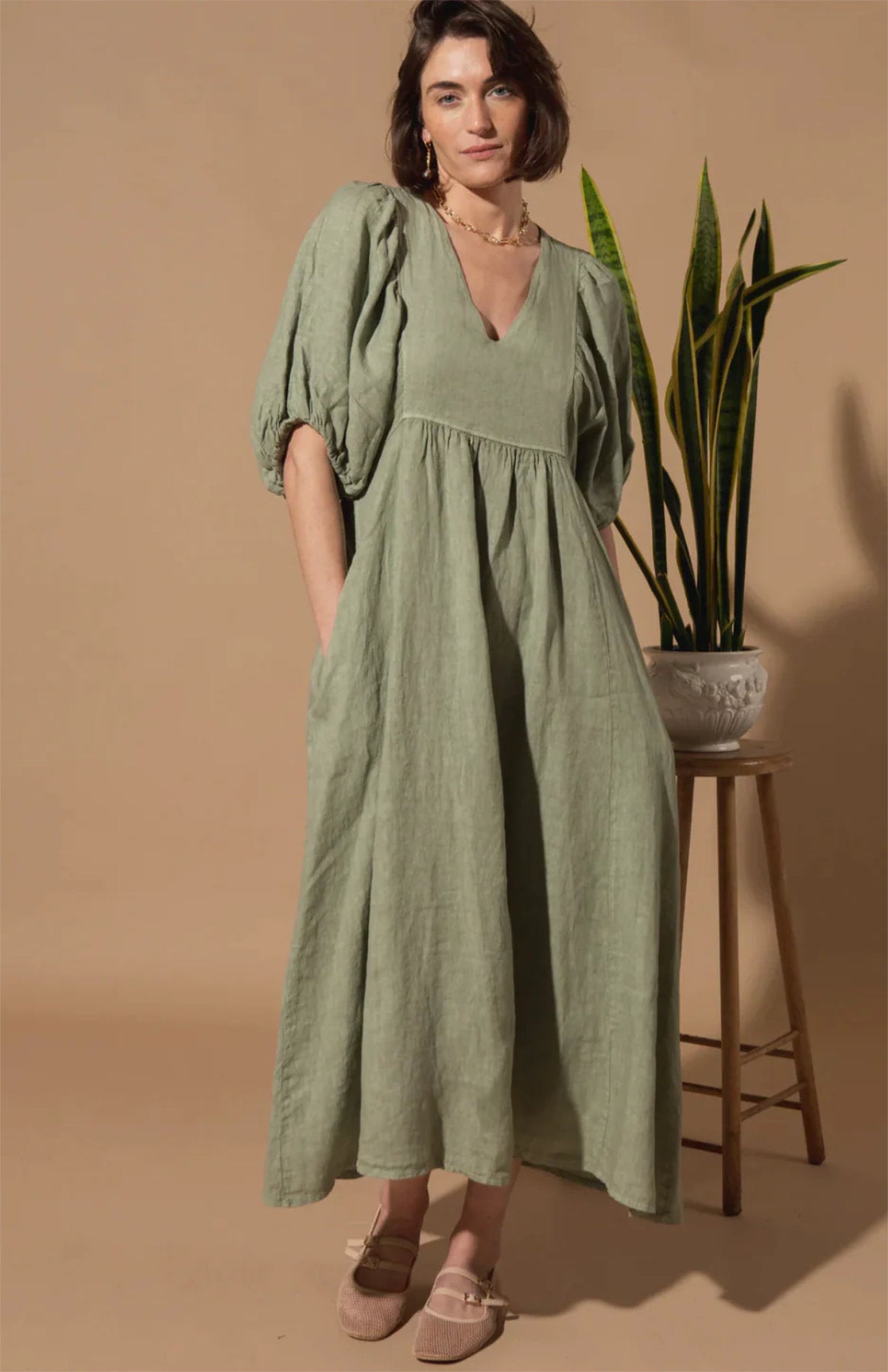 Livie dress, sage