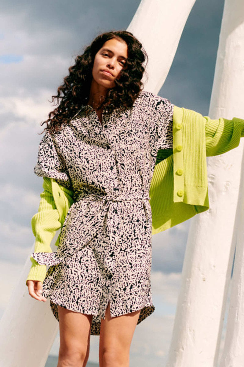 Ilamo belted tunic, birch