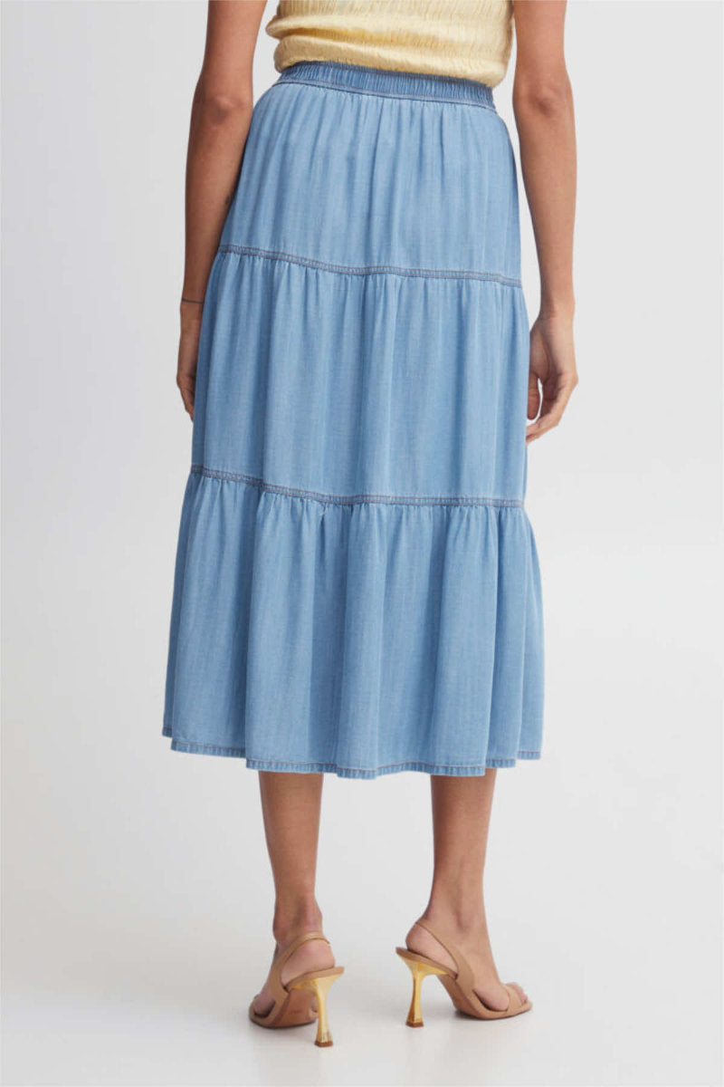 Lana Long Skirt, light denim