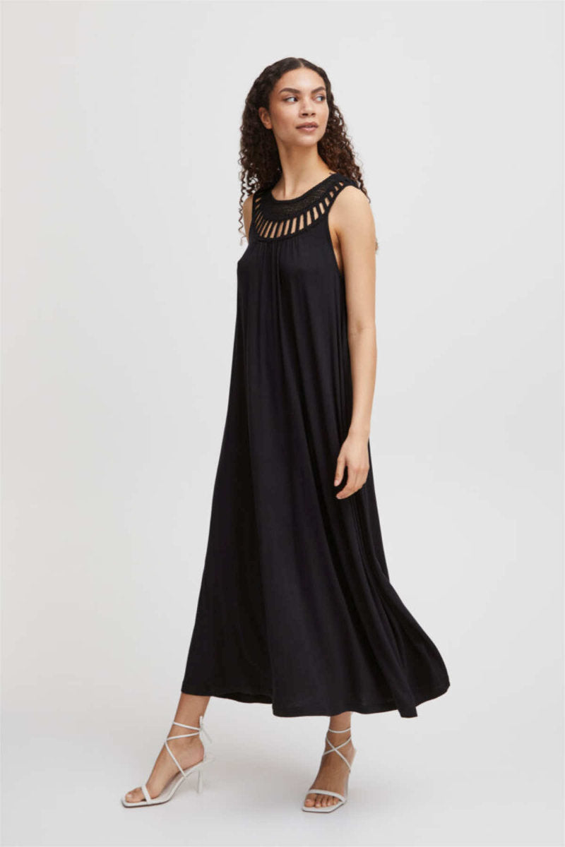 Pipa maxi dress, black