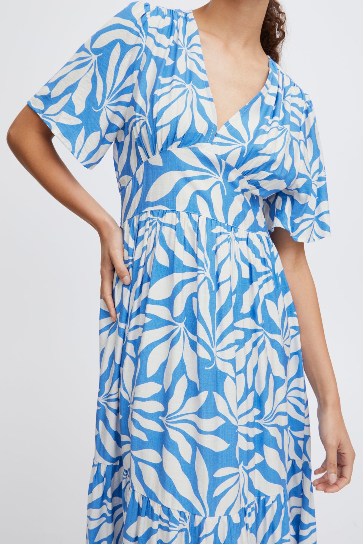 Isela long dress, blue