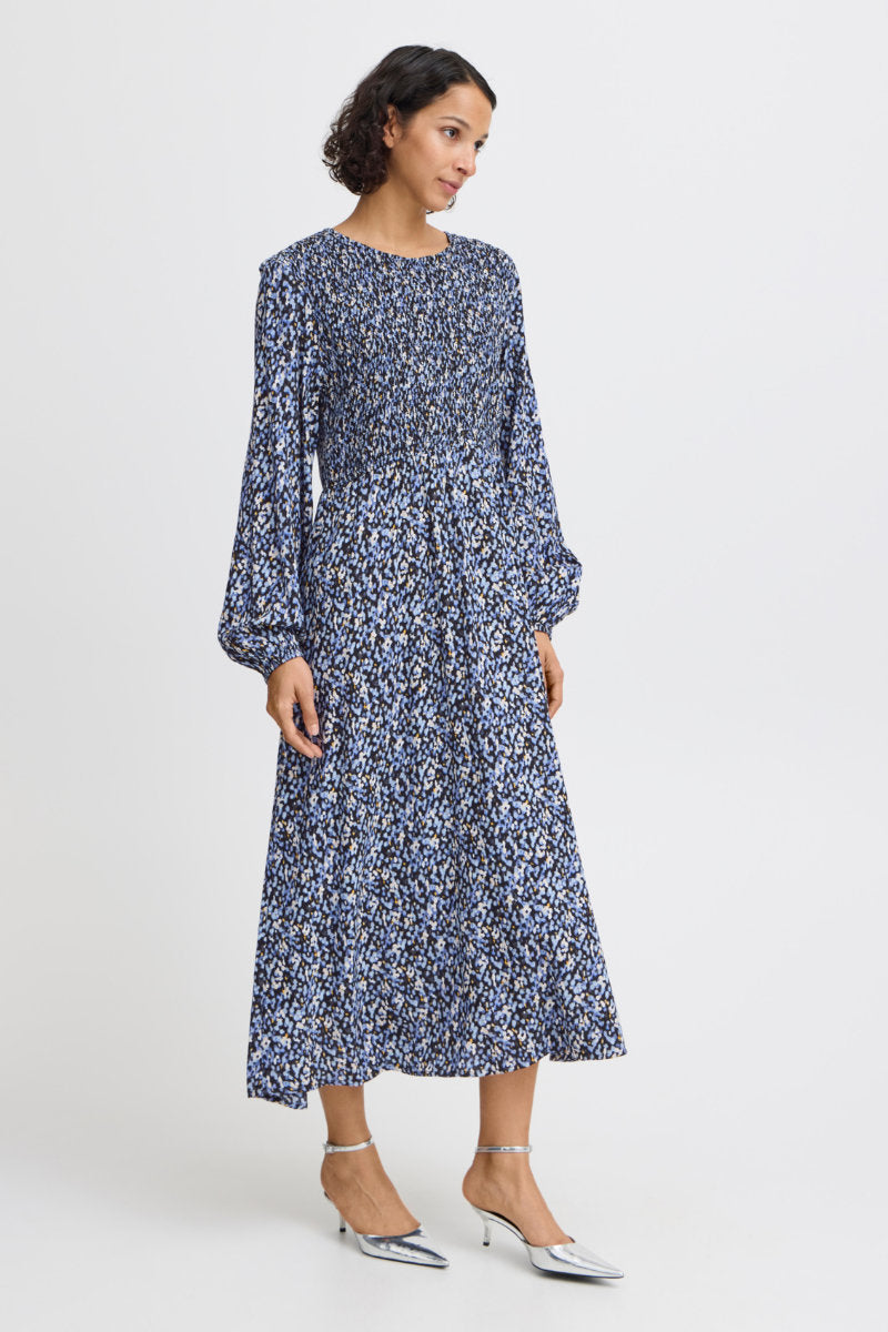 Josa smock dress, dusty blue