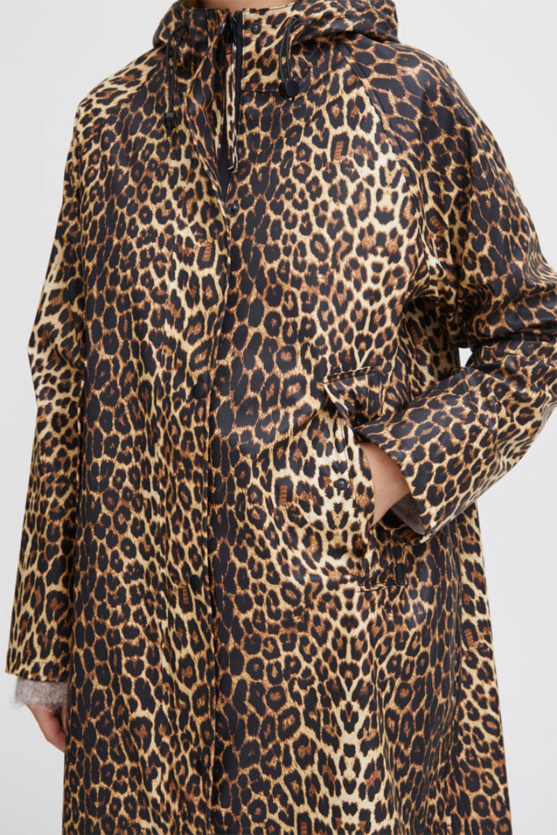 Avan long raincoat, leopard