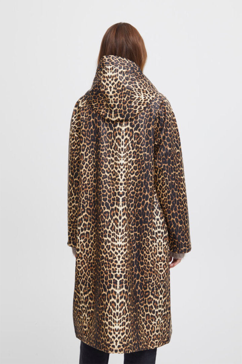 Avan long raincoat, leopard