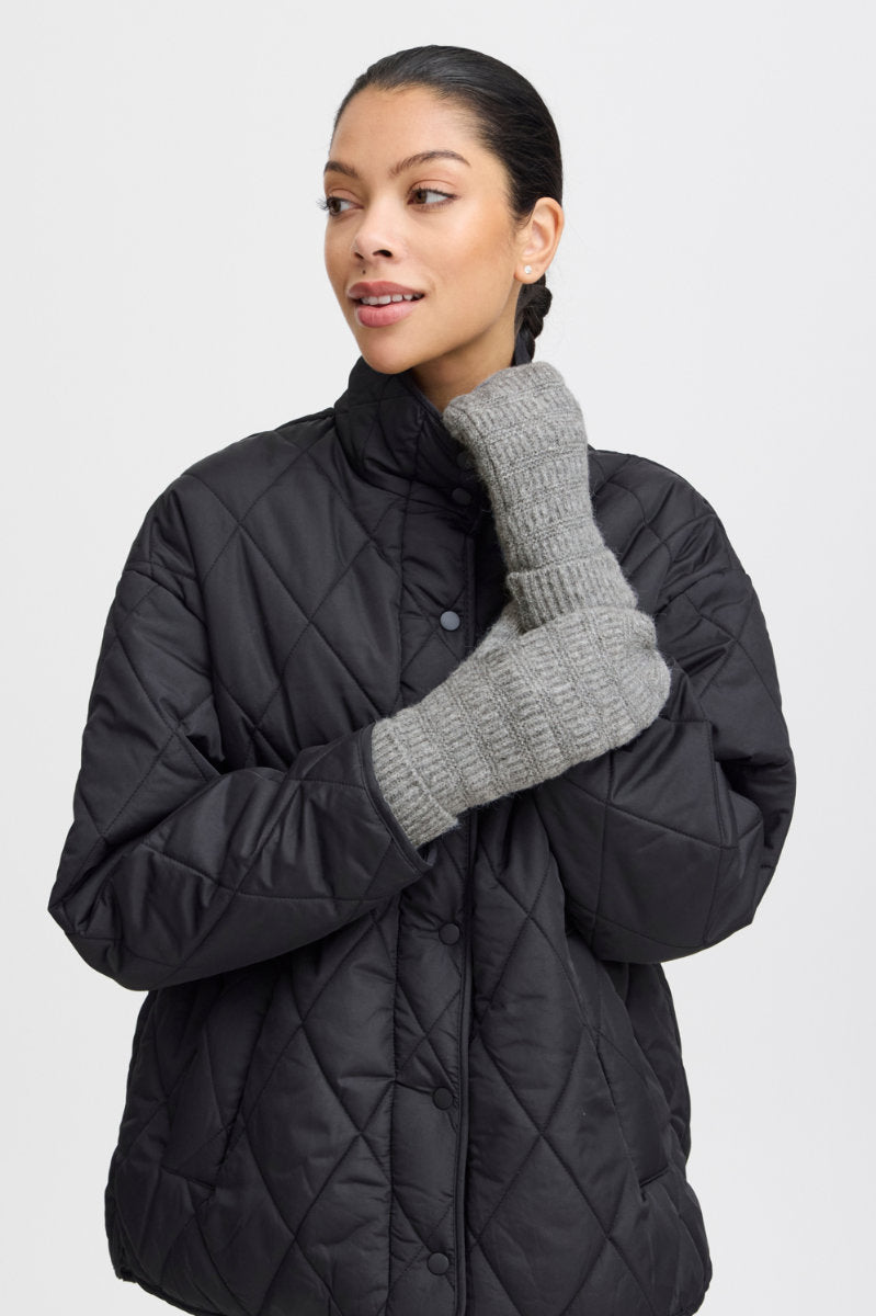 Wilk mittens, grey marl