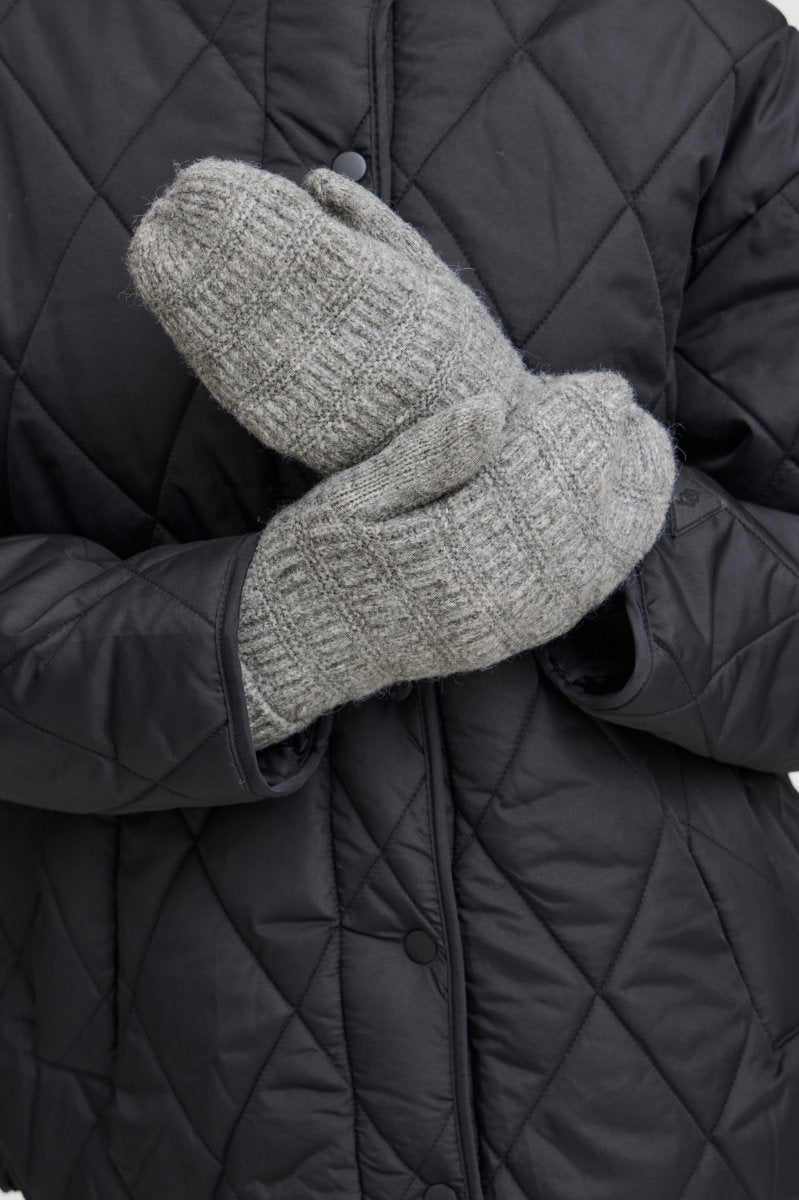 Wilk mittens, grey marl