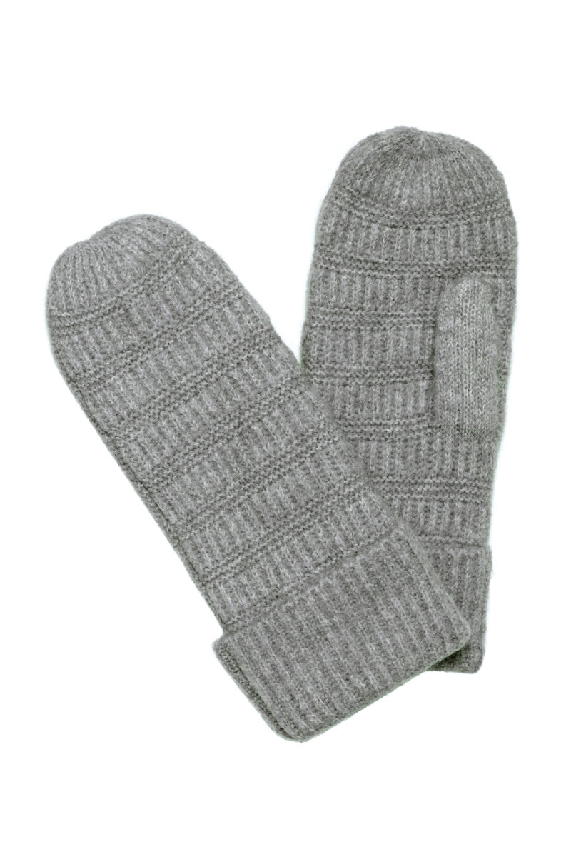 Wilk mittens, grey marl