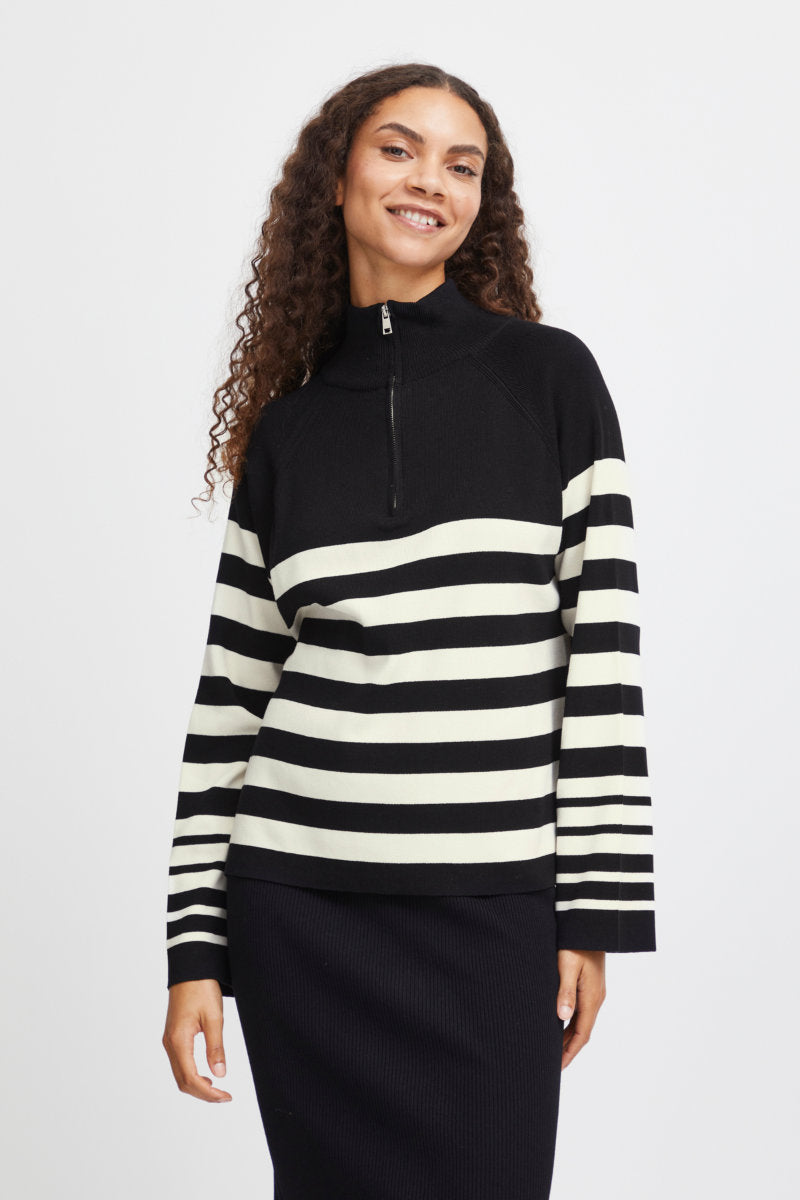 Morla half-zip jumper, black