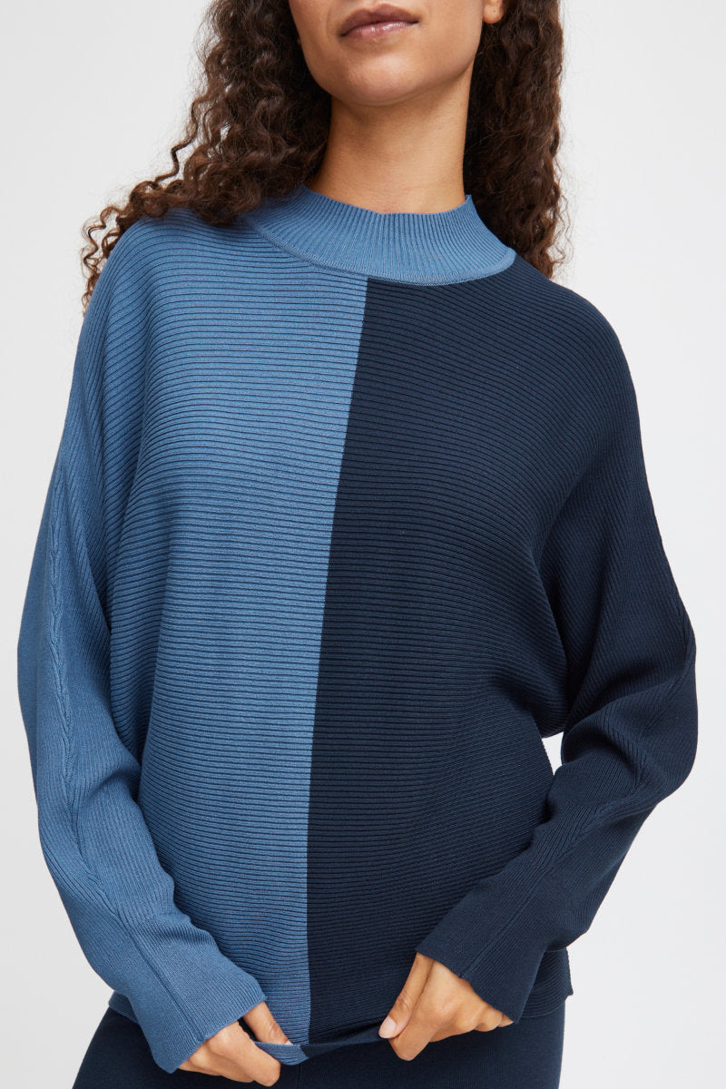 Morla two tone jumper, navy