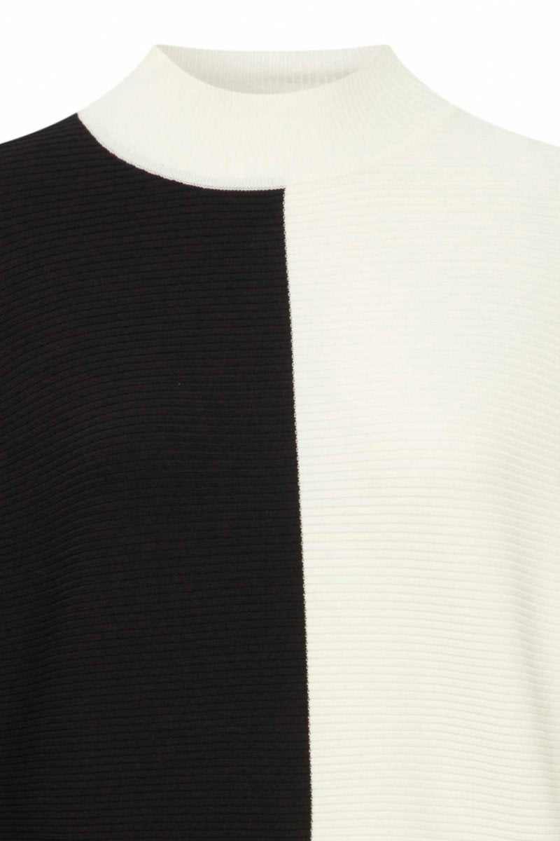 Morla two tone jumper, black