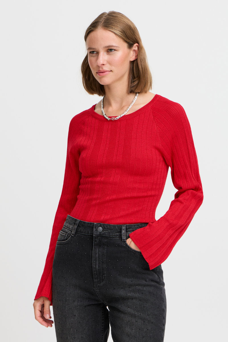 Mobbe sparkle top, red