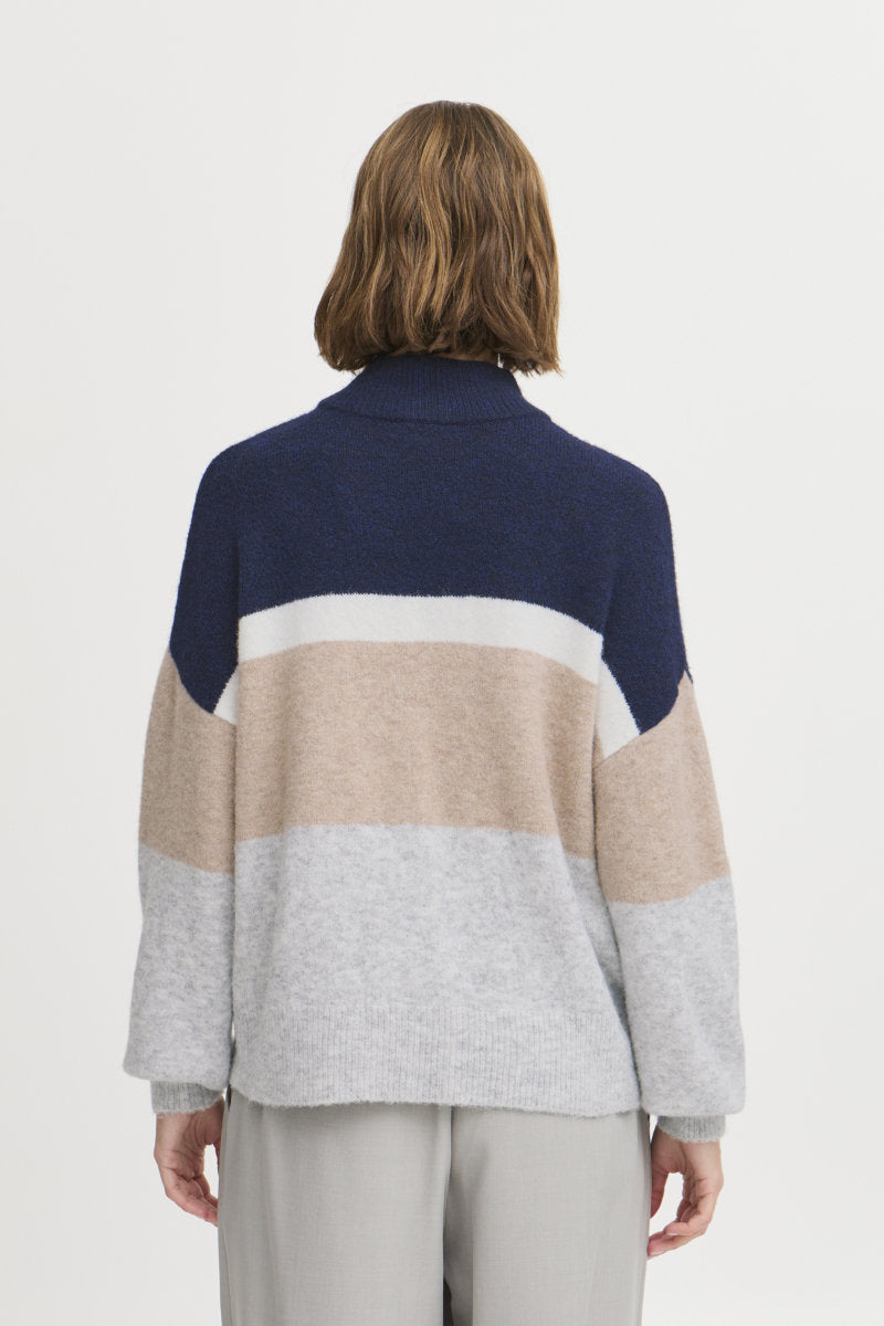 Omea stripe jumper, blue